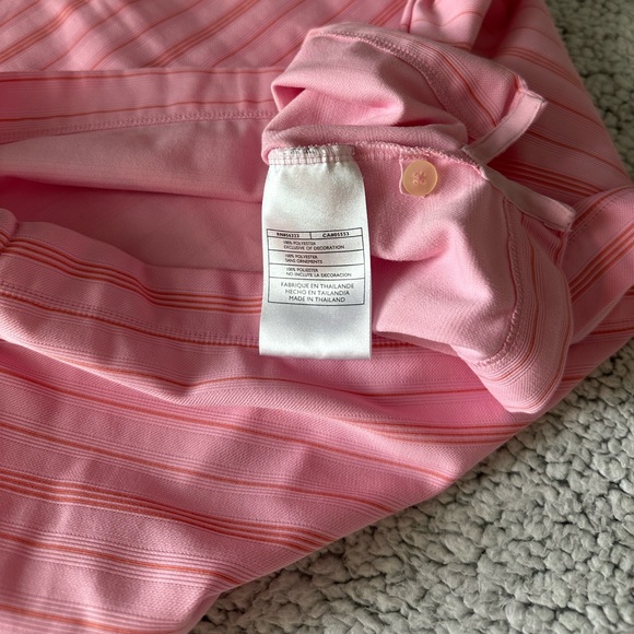 Nike Mens Golf/ Tennis thin stripe Polo short sleeve collared shirt Size Medium. - Picture 10 of 14